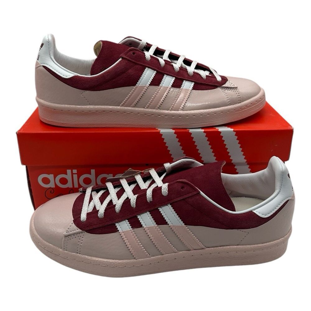 Adidas x Cali Dewitt Campus 80s Shoes Mens 9.5 Burgundy White Sneakers IG3138